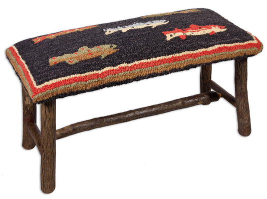 River Fish - Hickory Bench-Bench-Nautical Decor and Gifts