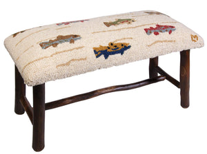 Summer Trout - Hickory Bench-Bench-Nautical Decor and Gifts