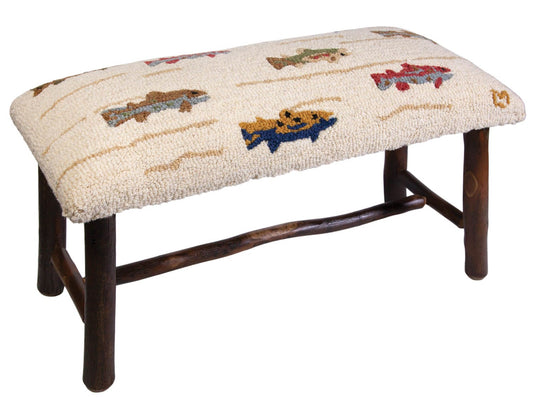 Summer Trout - Hickory Bench-Bench-Nautical Decor and Gifts