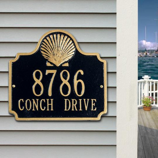Conch Wall Address Plaque-Nautical Decor and Gifts