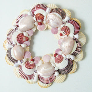 Ocean Violet Seashell Wreath-Wreath-Nautical Decor and Gifts