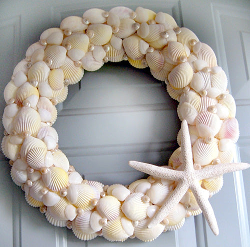 Sunshine Seashell Wreath-Wreath-Nautical Decor and Gifts